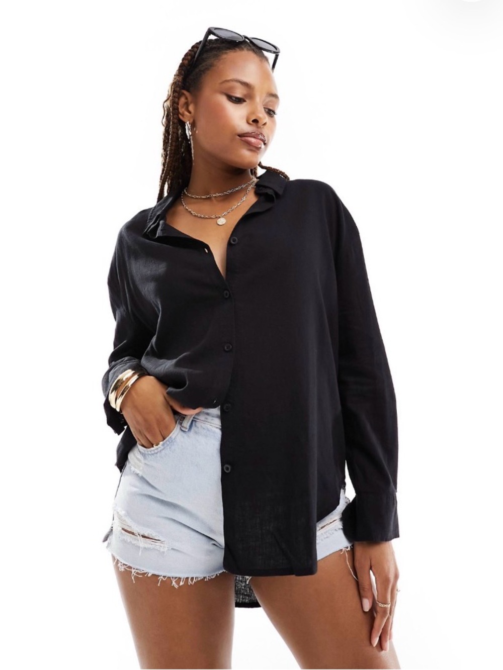 Cotton On Oversized Linen Button Down